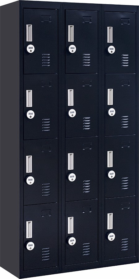 4-digit Combination Lock 12 Door Locker for Office Gym - Light Grey