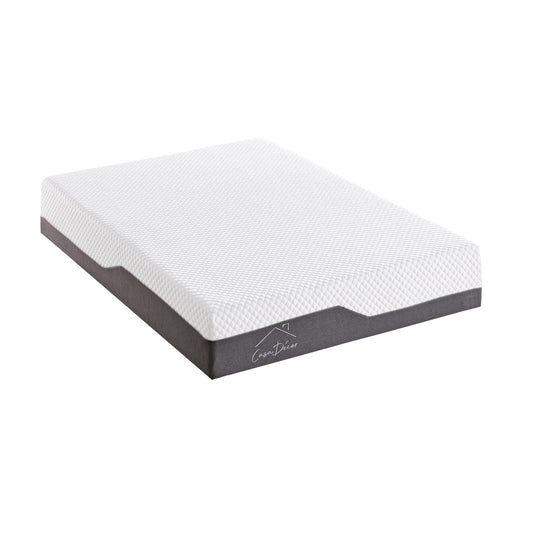 Casa Decor Memory Foam Luxe Hybrid Mattress Cool Gel 25cm Depth Medium Firm - King Single - White Charcoal Grey