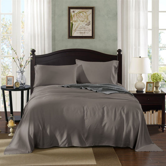 Royal Comfort 100% Natural Bamboo 1000 Thread Count Collection Sheet Set - King - Charcoal