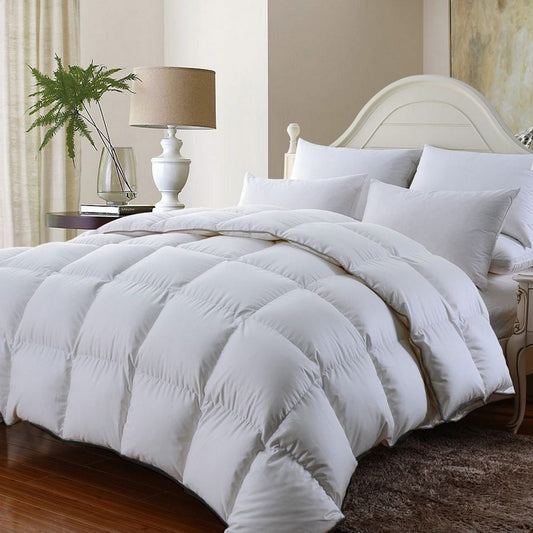 Royal Comfort 350GSM Luxury Soft Bamboo All-Seasons Quilt Duvet Doona - Super King - White