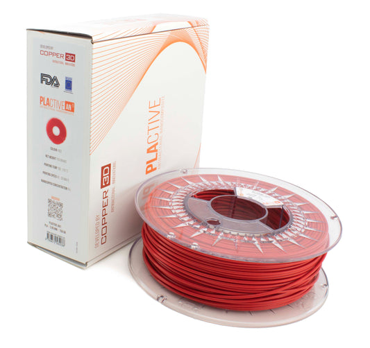 PLA Filament Copper 3D PLActive - Innovative Antibacterial 1.75mm 2.3KG Classic Red Color 3D Printer Filament (On Demand)