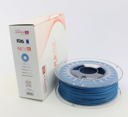 PLA Filament Copper 3D PLActive - Innovative Antibacterial 2.85mm 2.3KG Sky Blue Color 3D Printer Filament (On Demand)