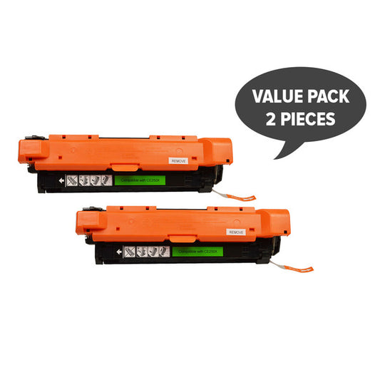 HP Compatible 2 x CE250X #504X Black Premium Generic Toner