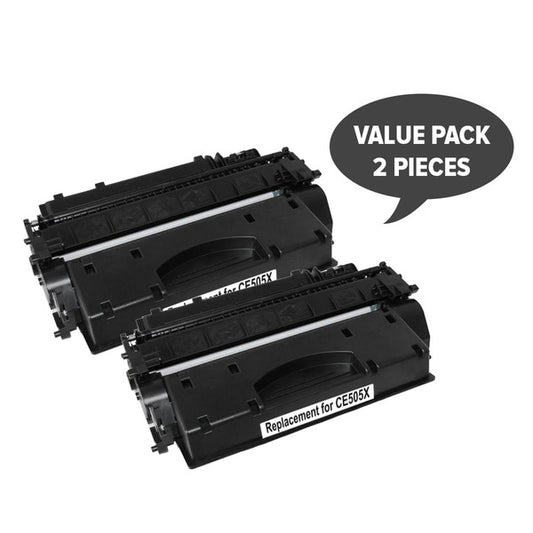 HP Compatible 2 x CE505X HP #05X Cart 319ii Black Premium Generic Toner