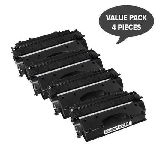 HP Compatible CE505X HP #05X Cart 319ii Black Premium Generic Toner x 4