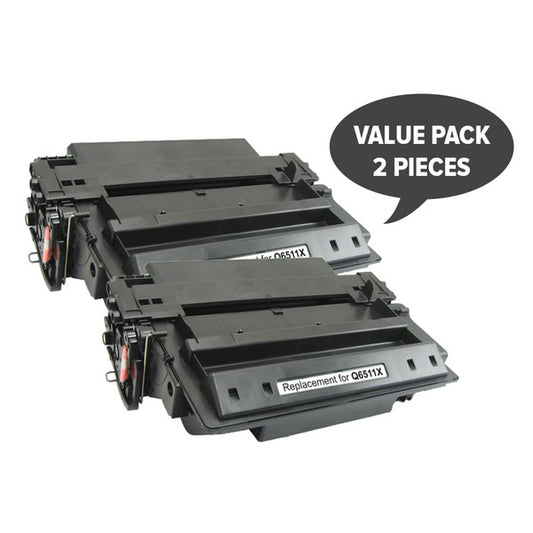 HP Compatible 2 x Q6511X HP #11X Premium Generic Toner Toner