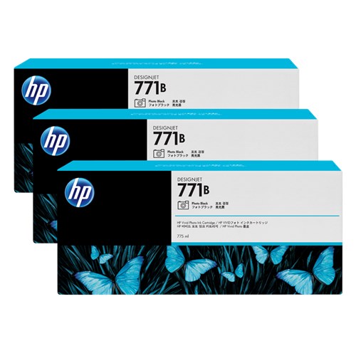 HP 771B PHOTO BLACK INK TRIPLE PACK 775 ML DESIGNJET INK