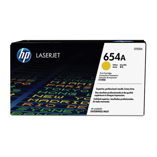 HP #654A Yellow Toner CF332A