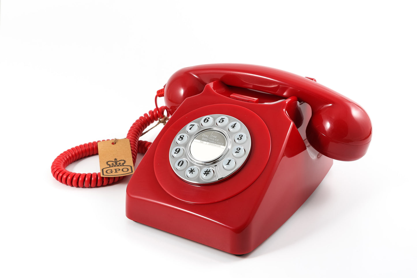 GPO RETRO GPO 746 PUSH BUTTON TELEPHONE - RED