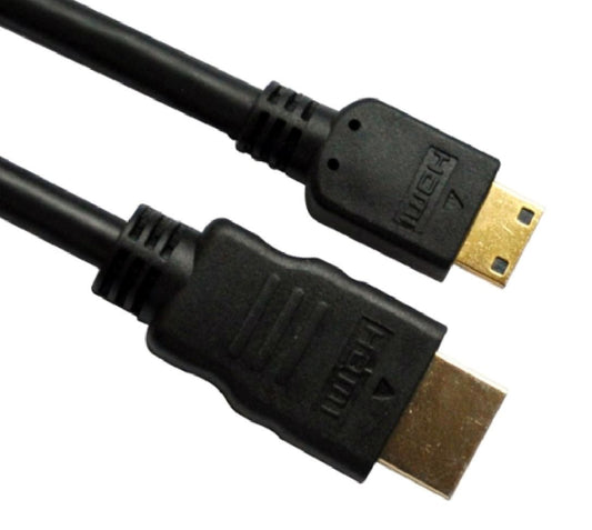 ASTROTEK Mini HDMI to HDMI Cable 1m with Ethernet 1.4V 3D HD 1080p 9pin Male (Type A) to 19P Male (Type C) 30AWG for Tablet Smart Phone
