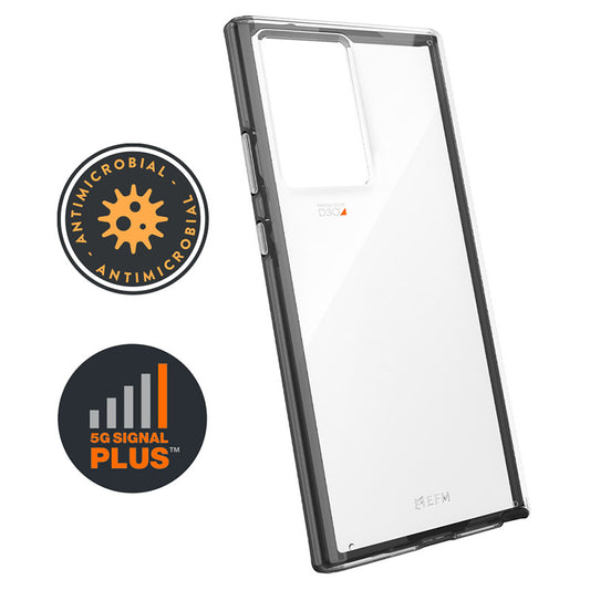 FORCE TECHNOLOGY Aspen Case 5G Case for Samsung Galaxy Note20 Ultra - Clear/ Slate Grey (EFCDUSG267BLC), Antimicrobial, 6-meter drop tested to MIL-STD-810G-516