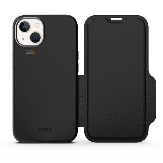 FORCE TECHNOLOGY Monaco Wallet 5G Case for Apple iPhone 13 - Black/Space Grey (EFCFLAE192BSG), 6m Military Standard Drop Tested, Convenient card/cash pockets
