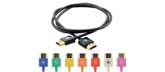 Kramer Ultra Slim Flexible High-Speed HDMI Cable with Ethernet - Blue - 3.00m (10ft) (Standard Cable Assemblies)