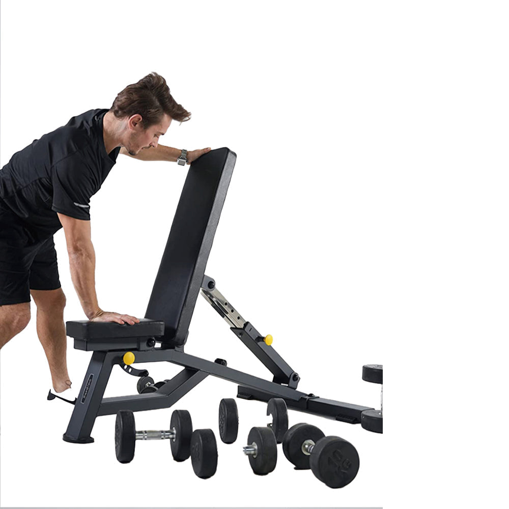 Sardine Sport Heavy Duty Bench Foldable Adjustable Commercial Grade Capacity 450kg(Brown)