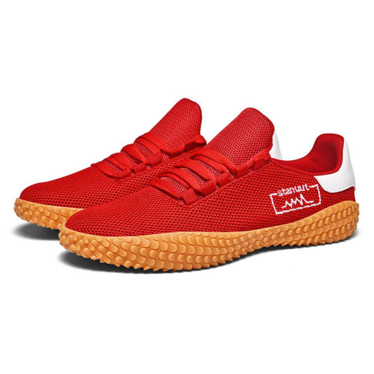 Men's Sneakers Barefoot Lightweight Shoes(Red Size US12=US46 )