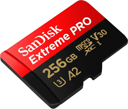 SANDISK SDSQXCZ-256G-GN6MA TF Extreme PRO A2 V30 UHS-I/U3 170R/90W WITH SD ADAPTER