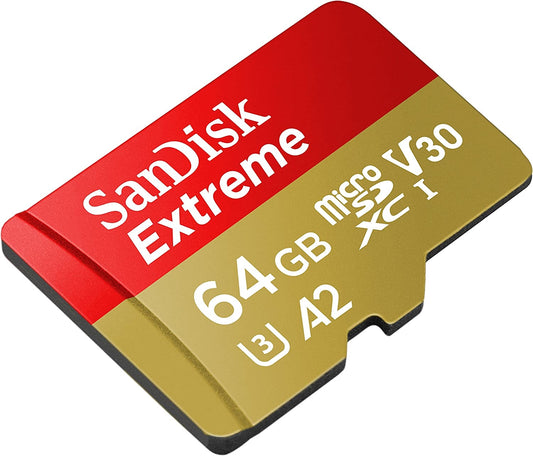 SANDISK SDSQXA2-064G-GN6MN MicroXD Extreme A2 V30 UHS-I/U3 160R/60W NO SD ADAPTER