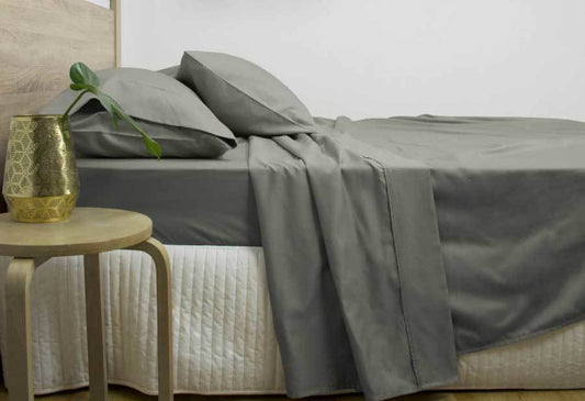 Ardor Super King Size 3000TC Cotton Rich Sheet Set (Charcoal Color)
