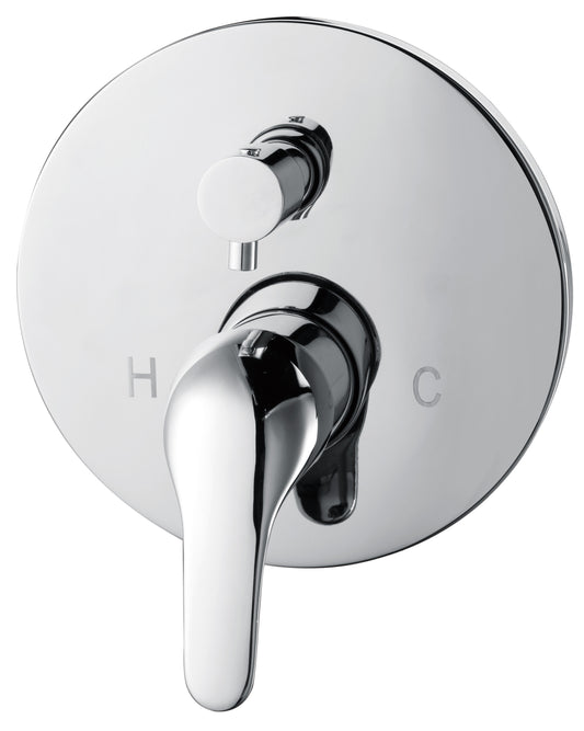Chrome Bathroom Shower Wall Mixer Diverter w/ WaterMark
