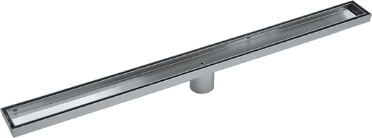 800mm Tile Insert Shower Bathroom Stainless Steel Grate Drain w/Centre outlet Floor Waste