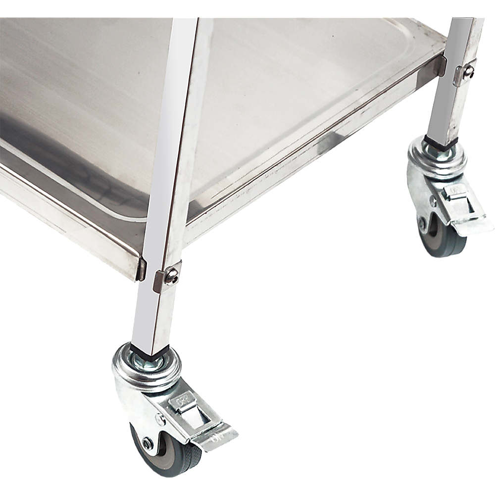 3 Tiers Food Trolley Cart Stainless Steel Utility Kitchen Dining Service