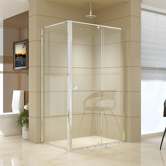 Semi Frameless Shower Screen (114~122) x 195cm & (77~80) x 195cm Side AS/NZS Glass