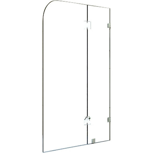 900 x 1450mm Frameless Bath Panel 10mm Glass Shower Screen By Della Francesca