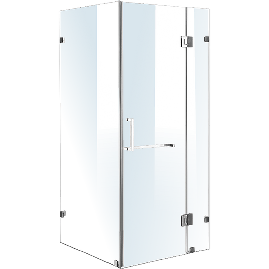 1100 x 900mm Frameless 10mm Glass Shower Screen By Della Francesca