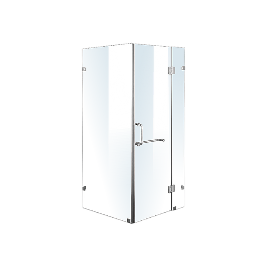 1000 x 700mm Frameless 10mm Glass Shower Screen By Della Francesca