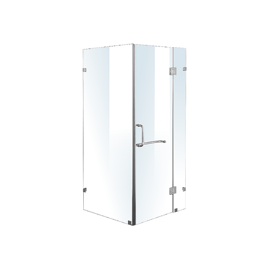 1100 x 700mm Frameless 10mm Glass Shower Screen By Della Francesca