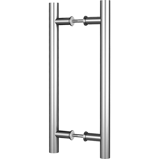 Round 300mm Push Pull Stainless Steel Door Handle Entrance Entry Shower Glass