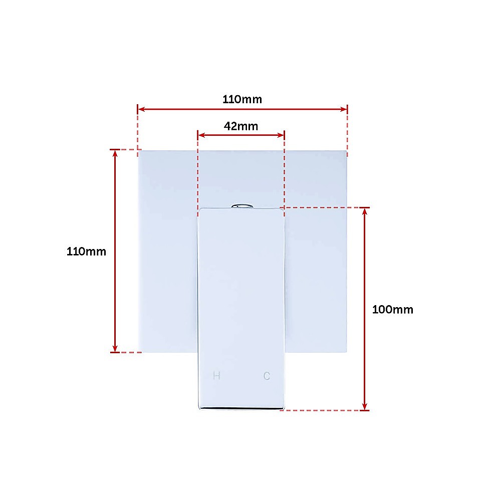 Chrome Bathroom Shower Wall Mixer w/ WaterMark