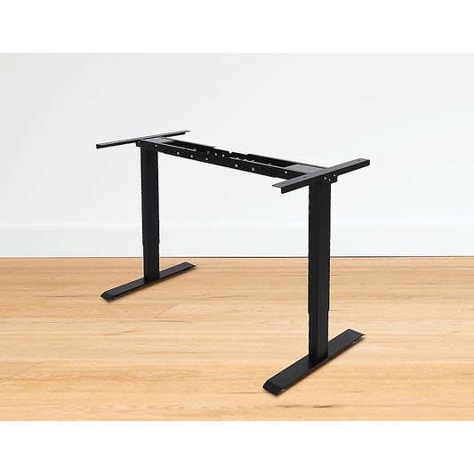 Palermo Standing Desk Sit Stand Height Adjustable Motorised Black Frame Only - Dual Motor