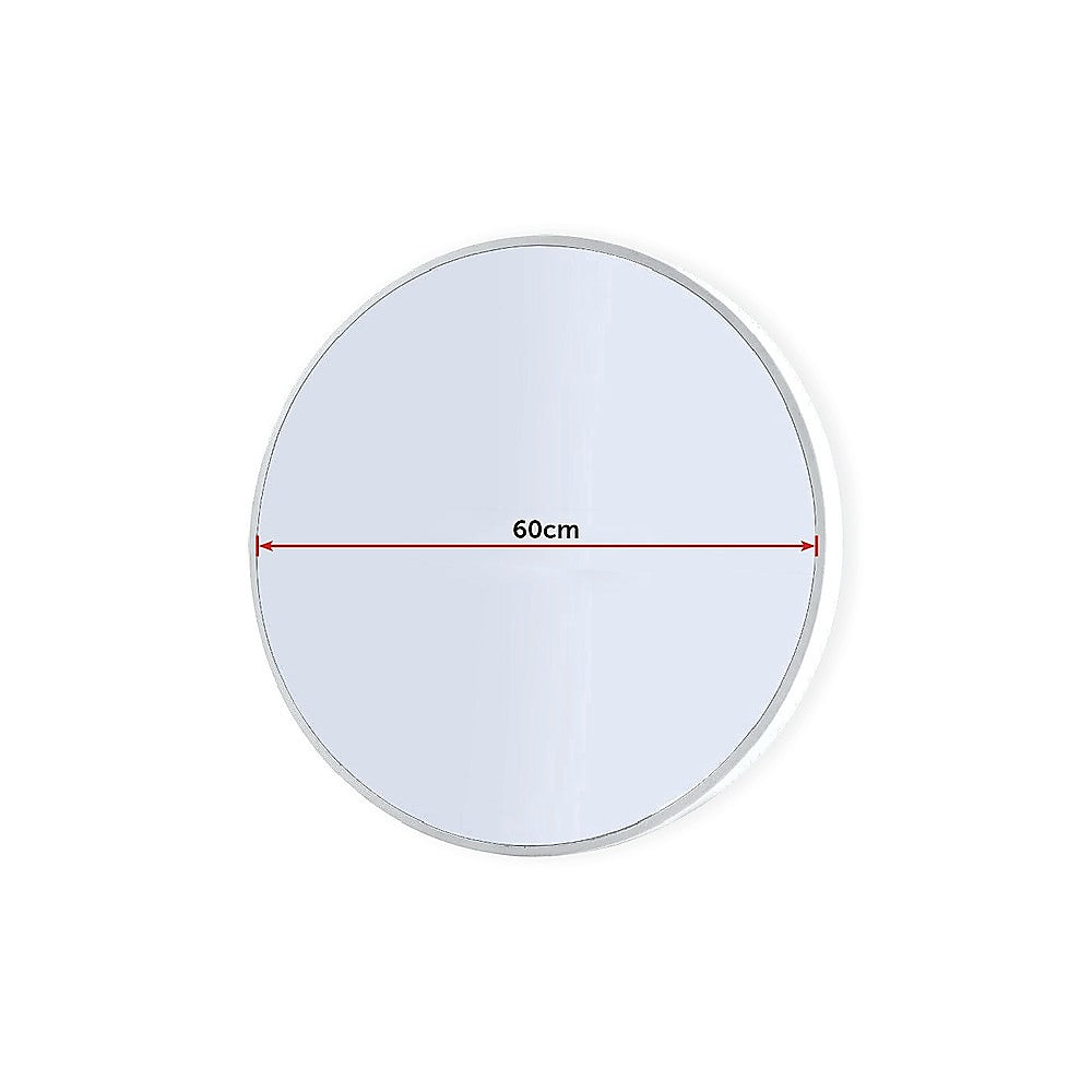 60cm Round Wall Mirror Bathroom Makeup Mirror by Della Francesca
