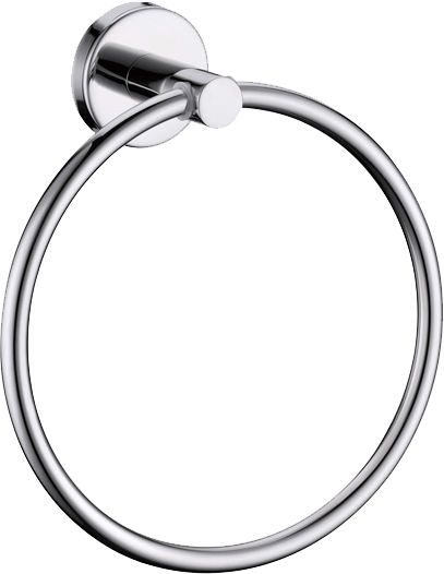 Classic Chrome Towel Bar Rail Ring Bathroom