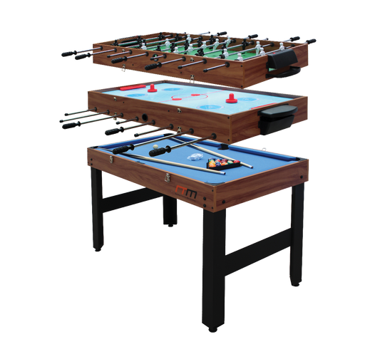 4FT 3-in-1 Games Foosball Soccer Hockey Pool Table