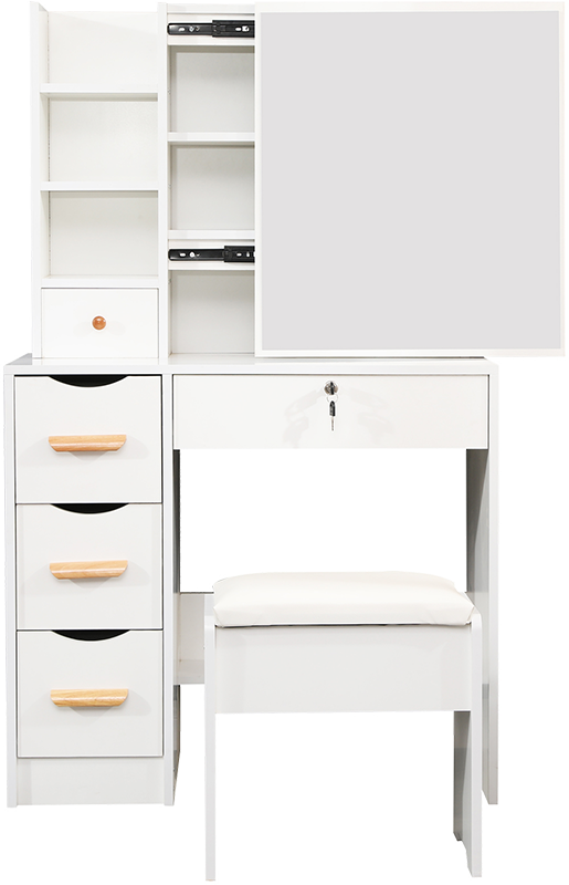 Dressing Table Makeup Table Stool Mirror Makeup Jewellery Organiser Cabinet Desk