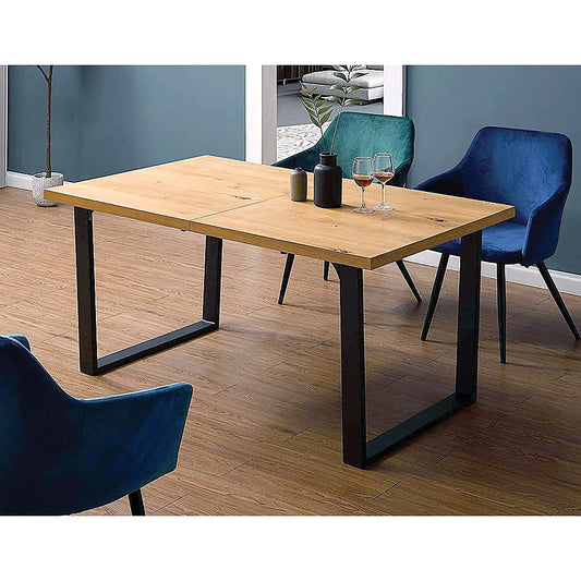 Square Shaped Table Bench Desk Legs Retro Industrial Design Fully Welded - Black