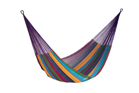 Mayan Legacy Queen Size Cotton Mexican Hammock in Colorina Colour