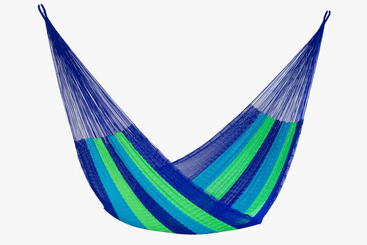Mayan Legacy King Size Super Nylon Mexican Hammock in Oceanica Colour