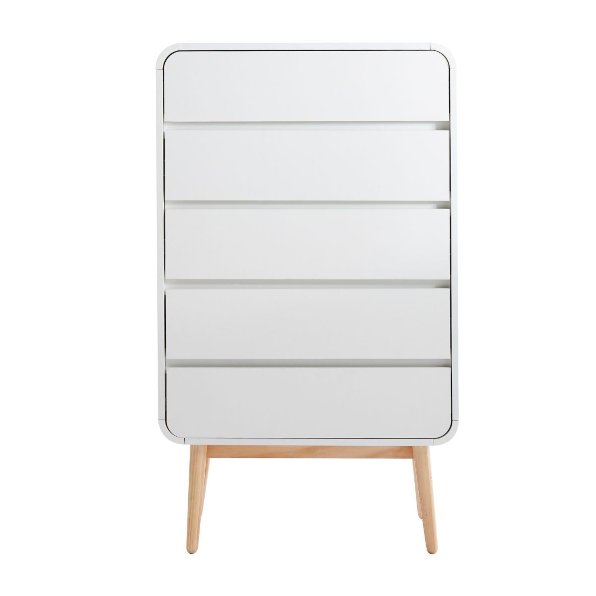 Merlin White Modern Retro Tallboy