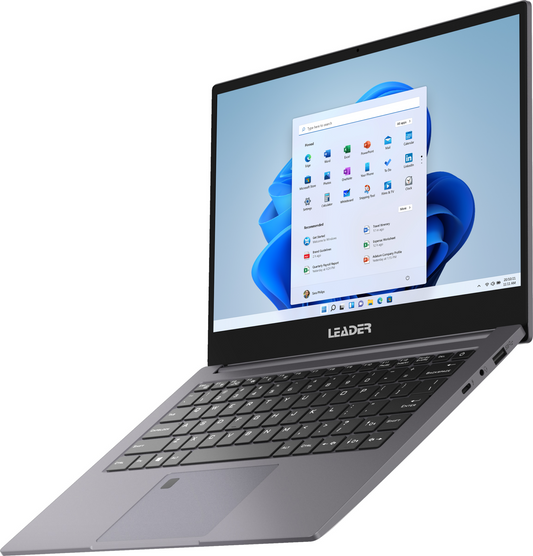 Leader Ultraslim Companion Notebook Laptop 451, 14" QHD, Intel i5-11320H, 8GB RAM, 500GB NVMe SSD, Wi-Fi 6, TB4, HD Camera, Windows 11 Home, 2 Year Warranty