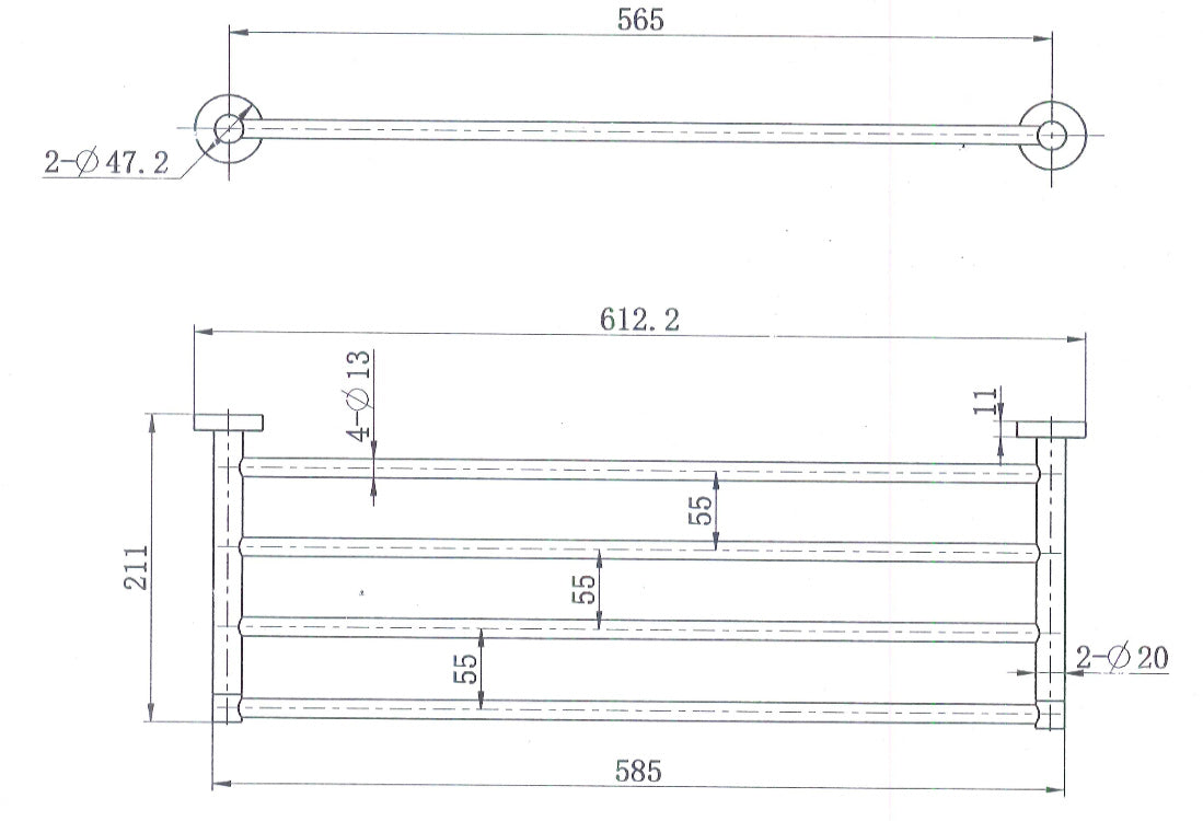 Bathroom Shelf Towel Rail Rack Bar Holder