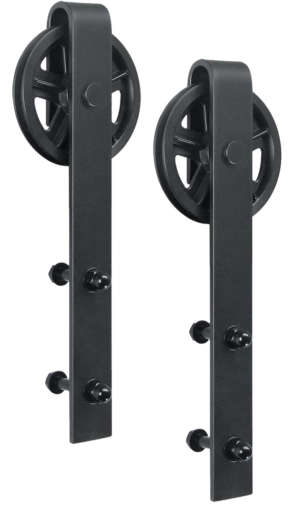 2M Big Spoke Wheel Sliding Barn Door Hardware