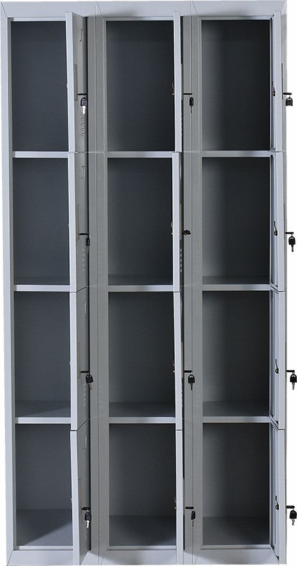 Standard locks 12 Door Locker for Office Gym - Light Grey