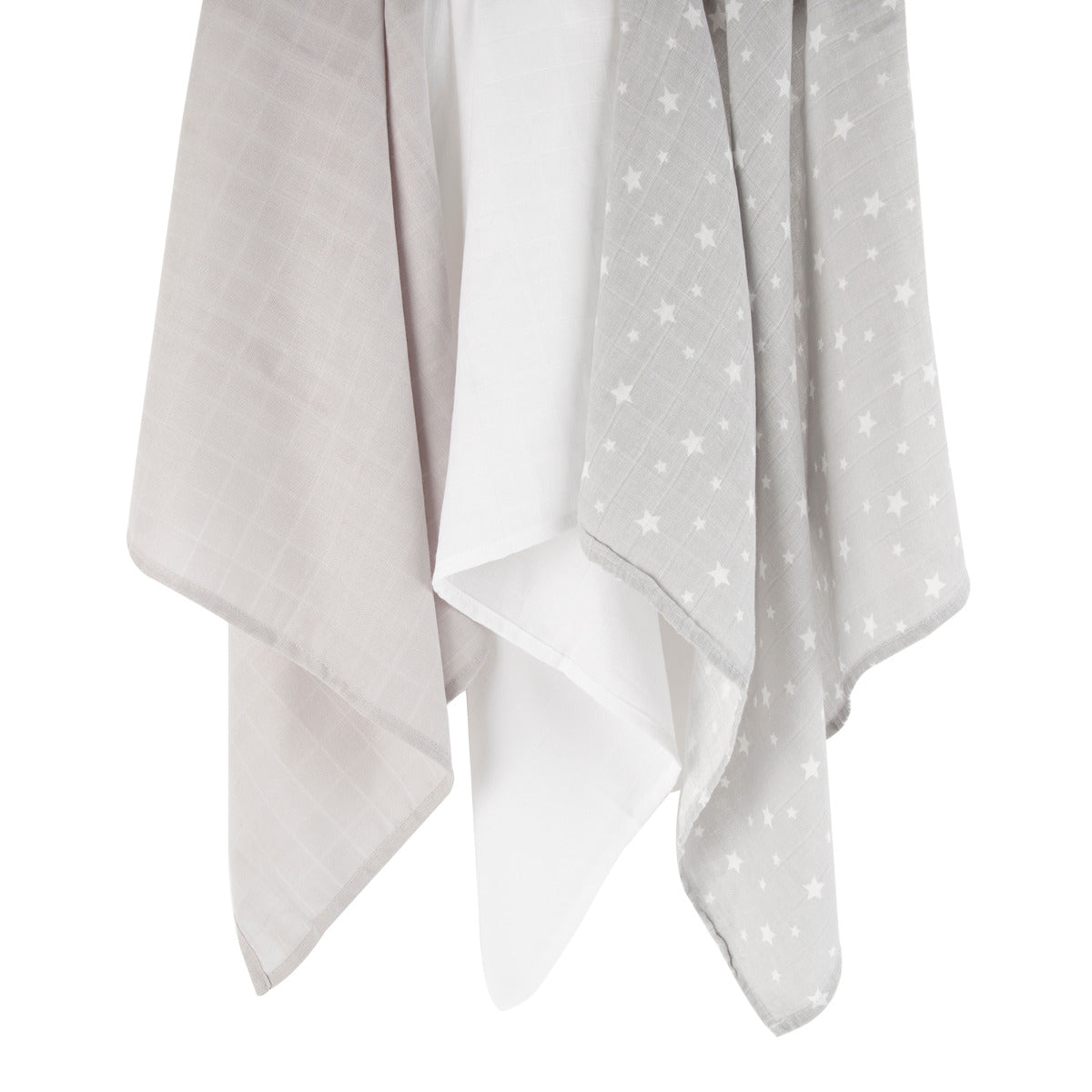 Cuddleco Muslins - Grey Star