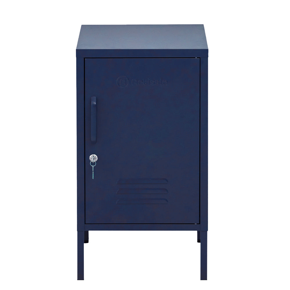 ArtissIn Metal Locker Storage Shelf Filing Cabinet Cupboard Bedside Table Blue