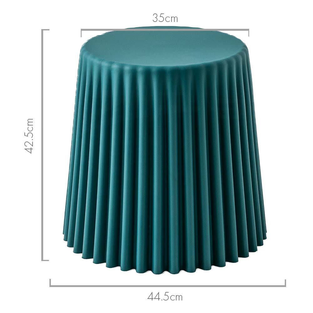 ArtissIn Set of 2 Cupcake Stool Plastic Stacking Stools Chair Outdoor Indoor Dark Green