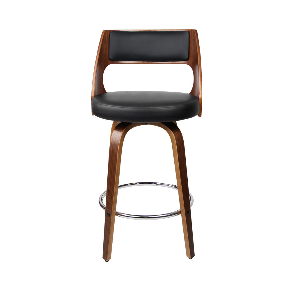 Artiss Set of 2 Wooden Bar Stools - Black