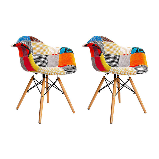 Artiss Set of 2 Fabric Dining Chairs